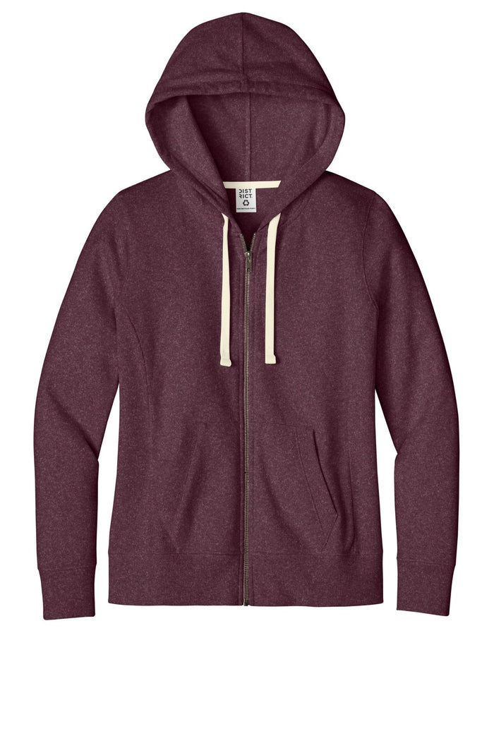 District DT8103 Women's Re-FleeceFull-Zip Hoodie