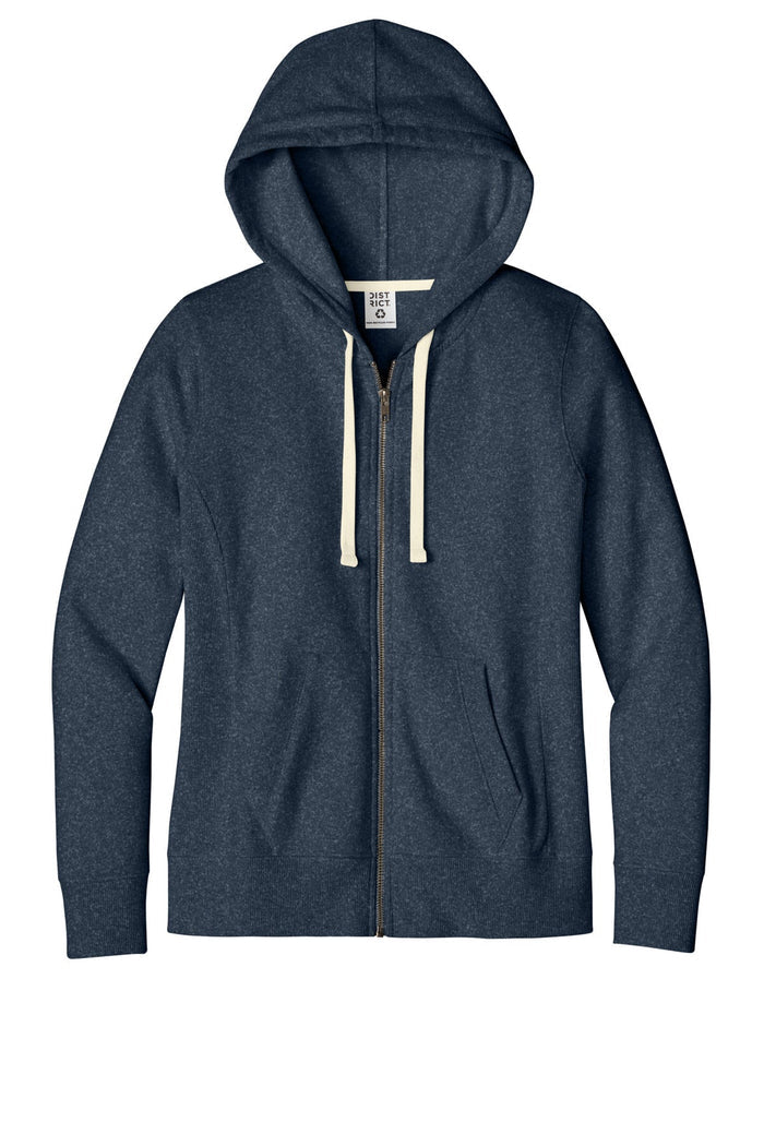 District DT8103 Women's Re-FleeceFull-Zip Hoodie