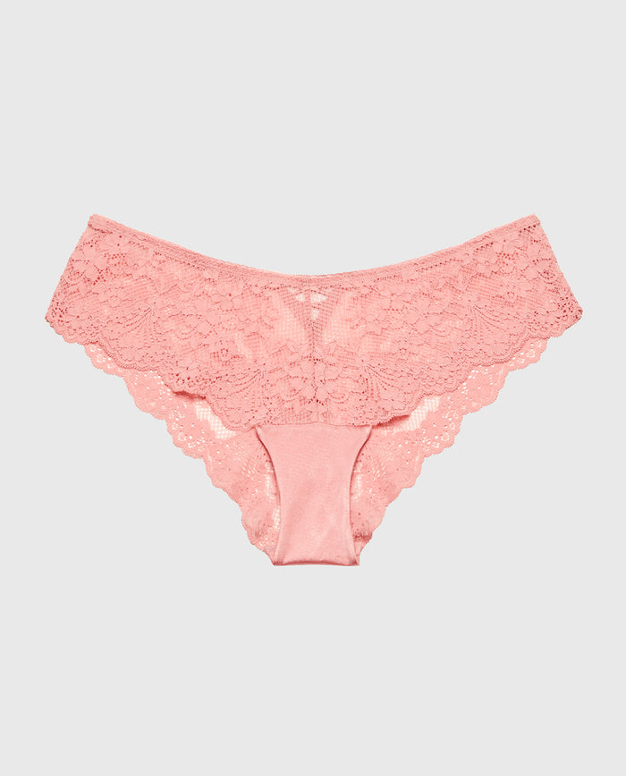 Diva Cheeky Panty with Timeless Lace in Rose Elegance