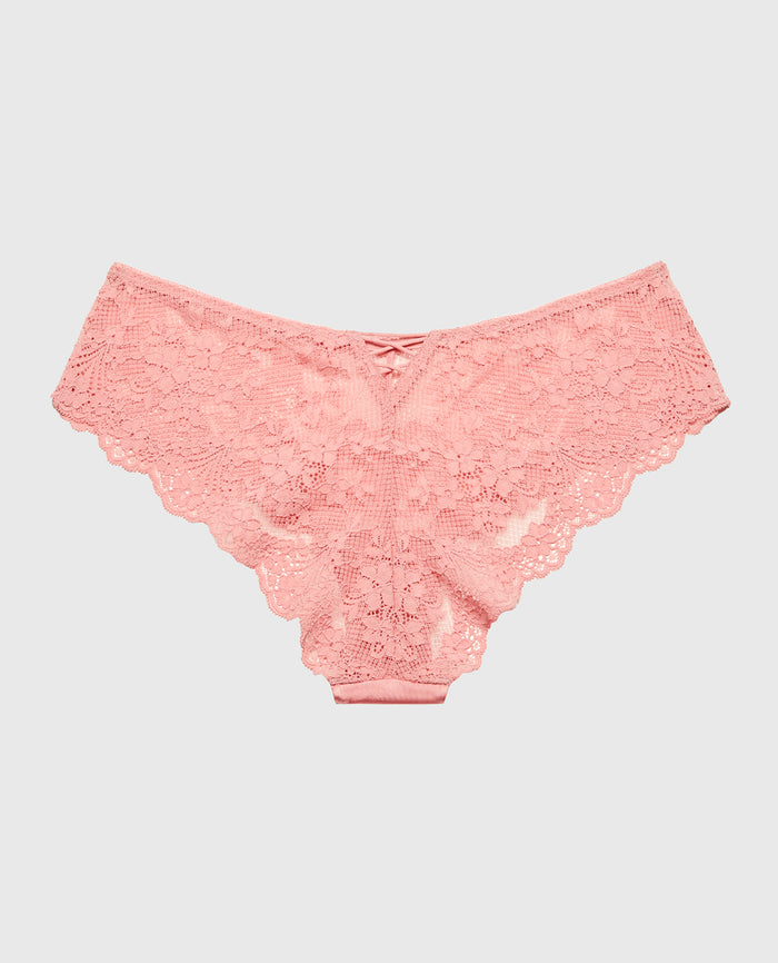 Diva Cheeky Panty with Timeless Lace in Rose Elegance