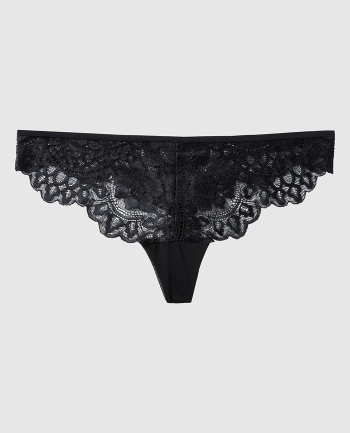 Diva thong in Shania Lace Black