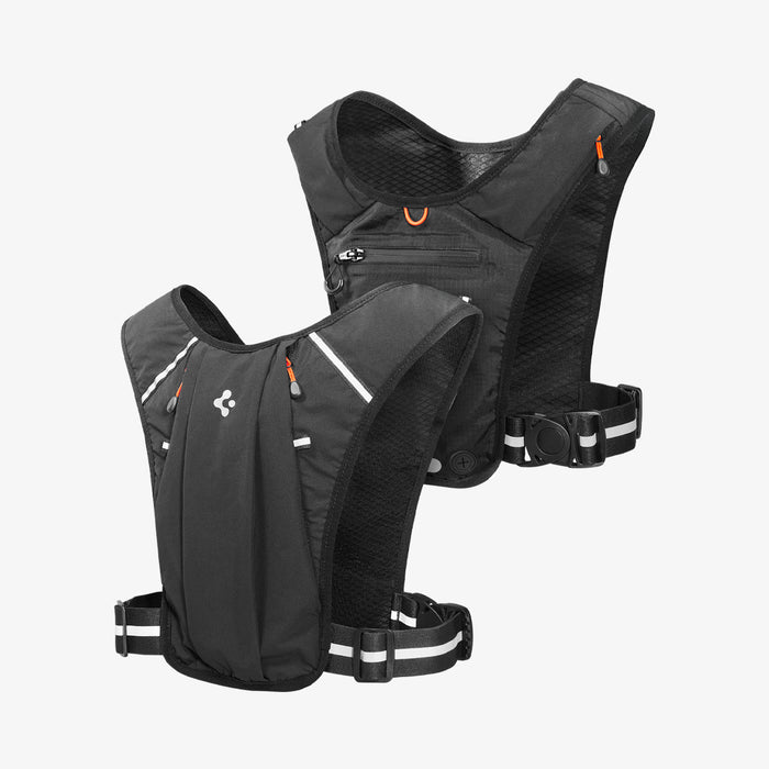 AMP07603 - Dynamic Shield™ Running Vest | A720 M-L in Black showing the back, partial front and inner