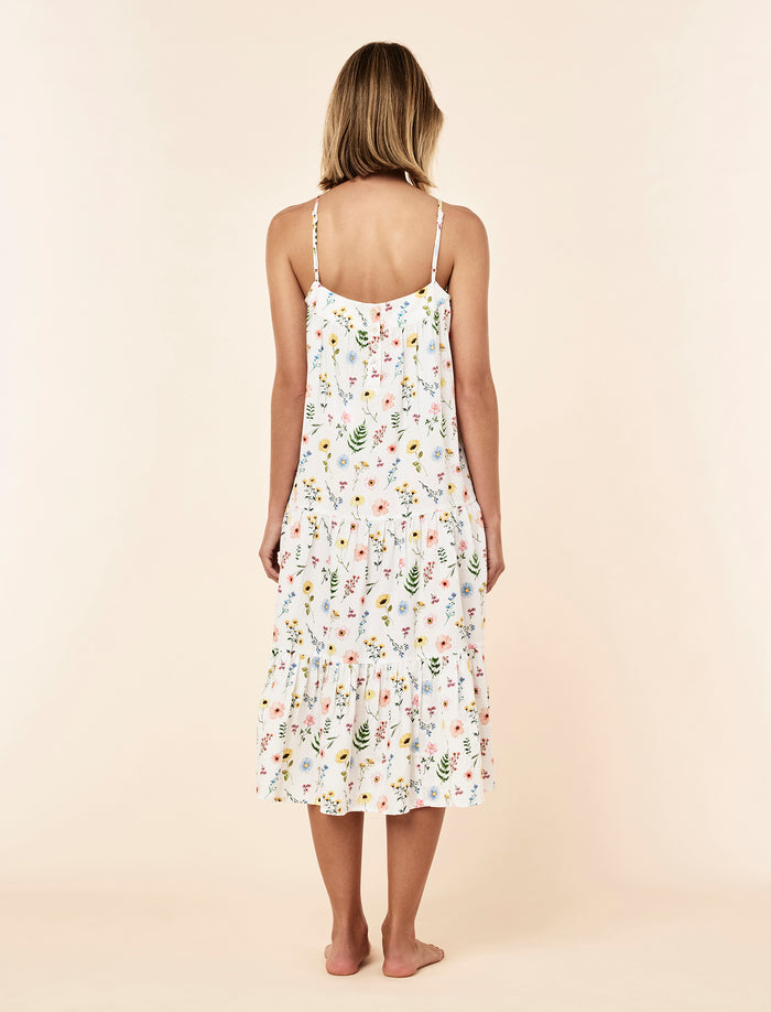 Elodie Strappy Tiered Nightgown