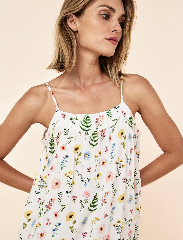 Elodie Strappy Tiered Nightgown