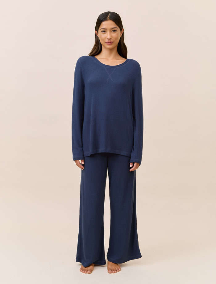 Feather Soft Long Sleeve Top & Wide Leg Pant Set