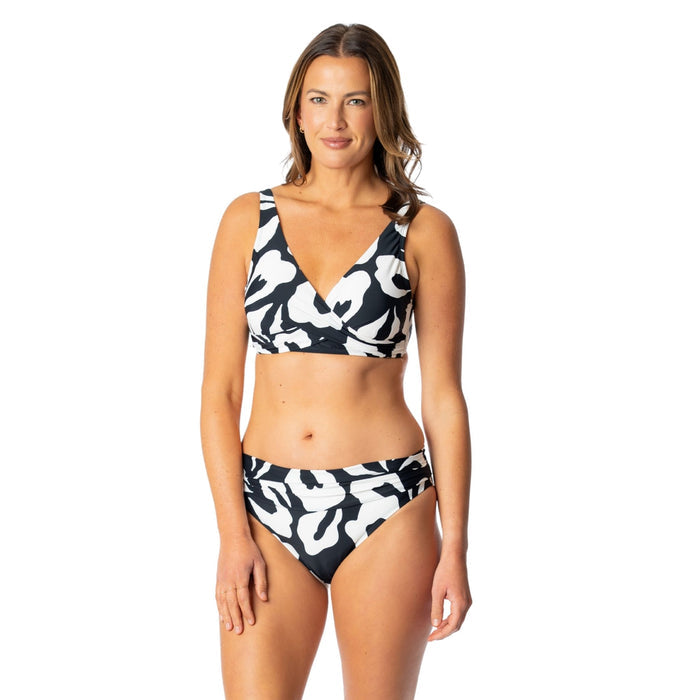 FLORAL OUTLINE VERA SURPLICE BRA TOP