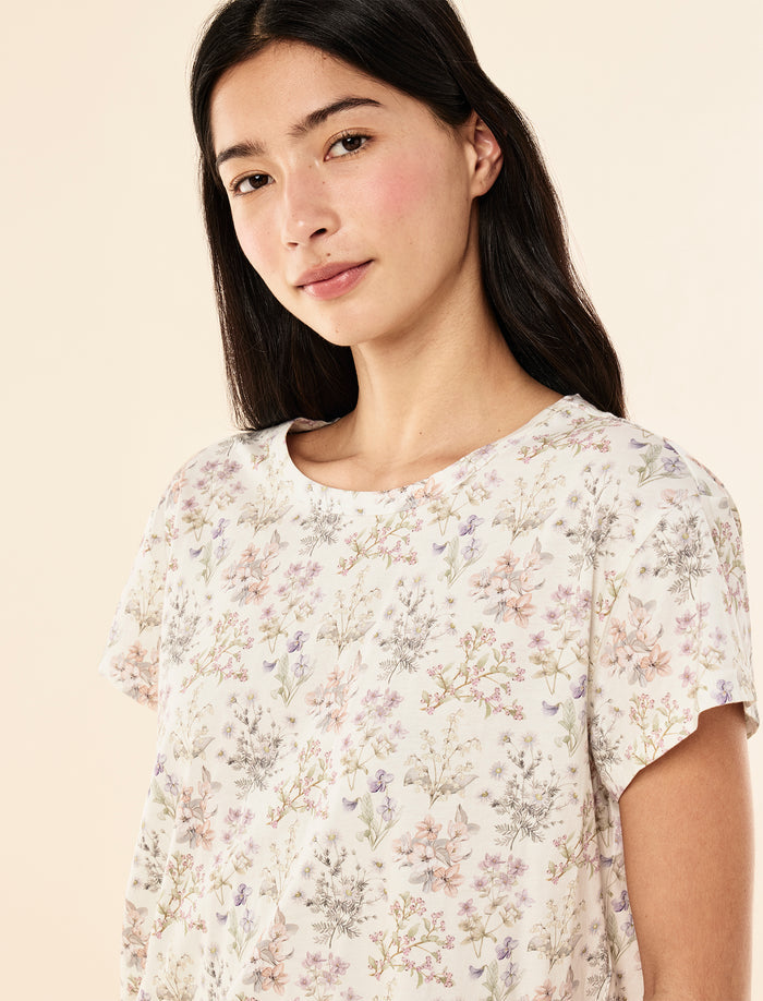 Floral Remedy Knit Boxy Tee