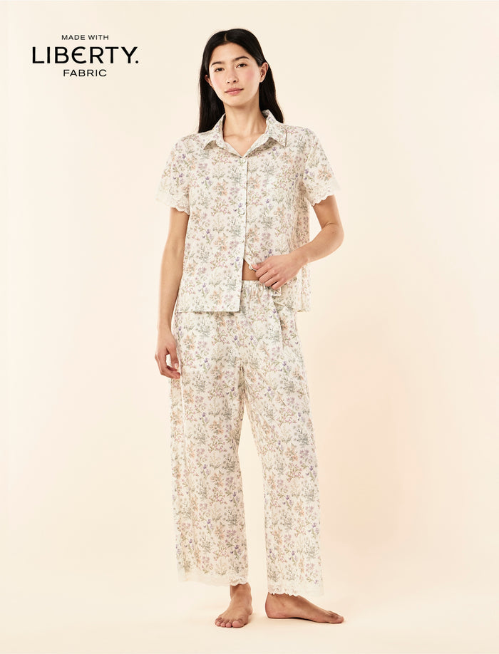 Floral Remedy Lace Crop PJ Set