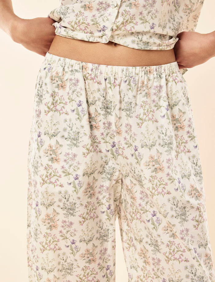 Floral Remedy Lace Crop PJ Set