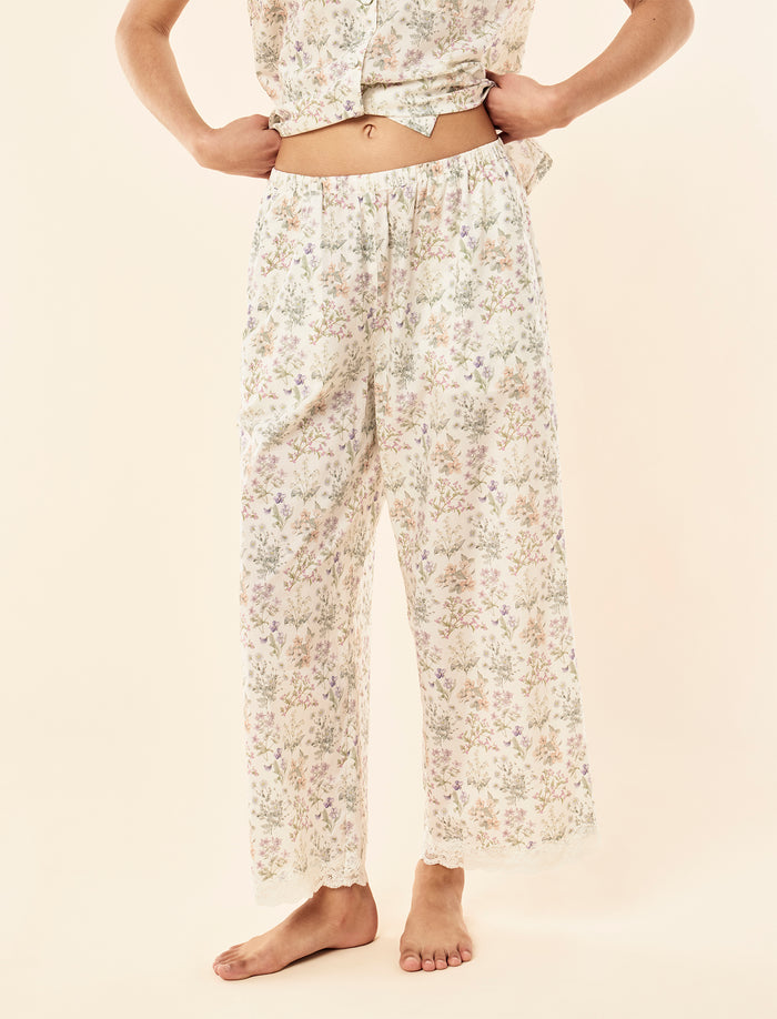 Floral Remedy Lace Crop PJ Set