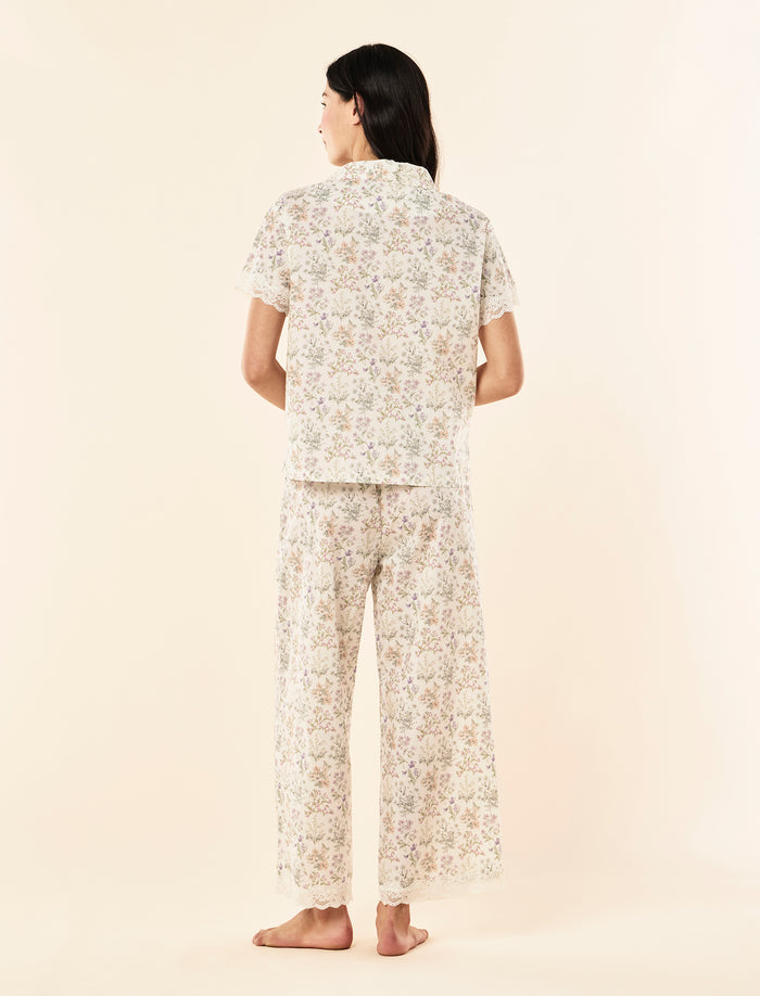 Floral Remedy Lace Crop PJ Set