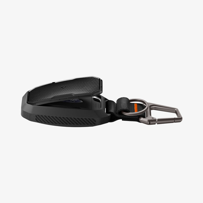 ACS09430 - Ford Key Fob Cover | FK100 in Matte Black showing the rear cover lifted and partial inner and side