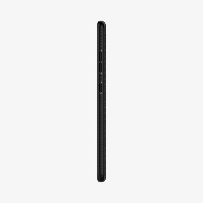ACS00601 - Galaxy A51 Case Liquid Air in Matte Black showing the side with side buttons