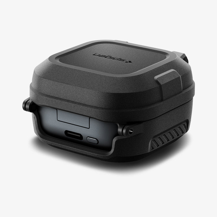 ACS11202 - Galaxy Buds 4 Series - Lock Fit in Matte Black showing the back, side and top