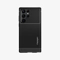 ACS03914 - Galaxy S22 Ultra 5G Case Rugged Armor in black showing the back