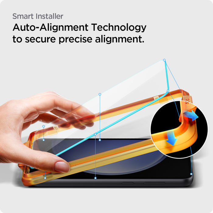 AGL06986 - Galaxy S23 FE Alignmaster Full Cover smart installer. Auto alignment technology to secure precise alignment.