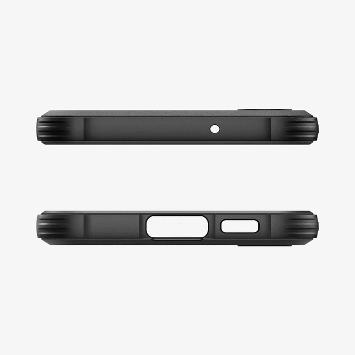 ACS05665 - Galaxy S23 Plus Case Rugged Armor in matte black showing the top and bottom with precise cutouts