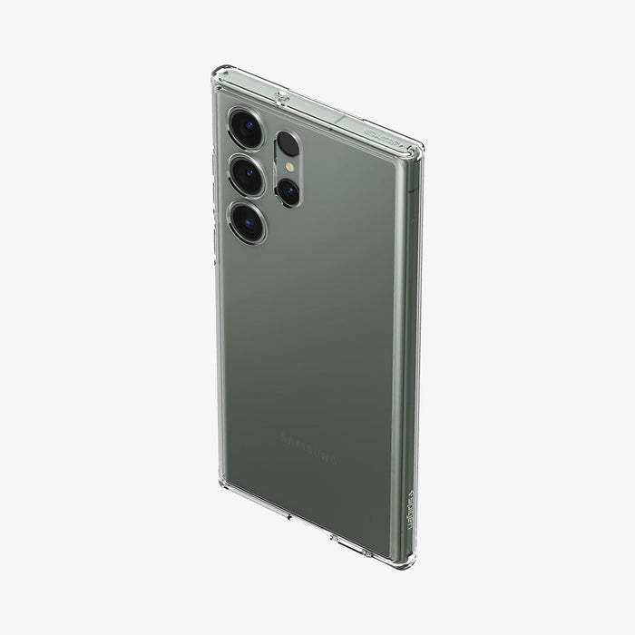 ACS05617 - Galaxy S23 Ultra Case Ultra Hybrid in crystal clear showing the back, top and partial side