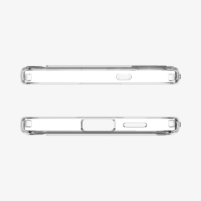 ACS11644 - Galaxy S25 FE Case Slim Armor Essential (MagFit) in clear showing the top and bottom of case