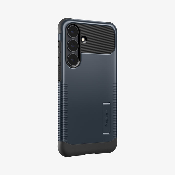 ACS11642 - Galaxy S25 FE Slim Armor (MagFit) in Metal Slate showing the back and partial side