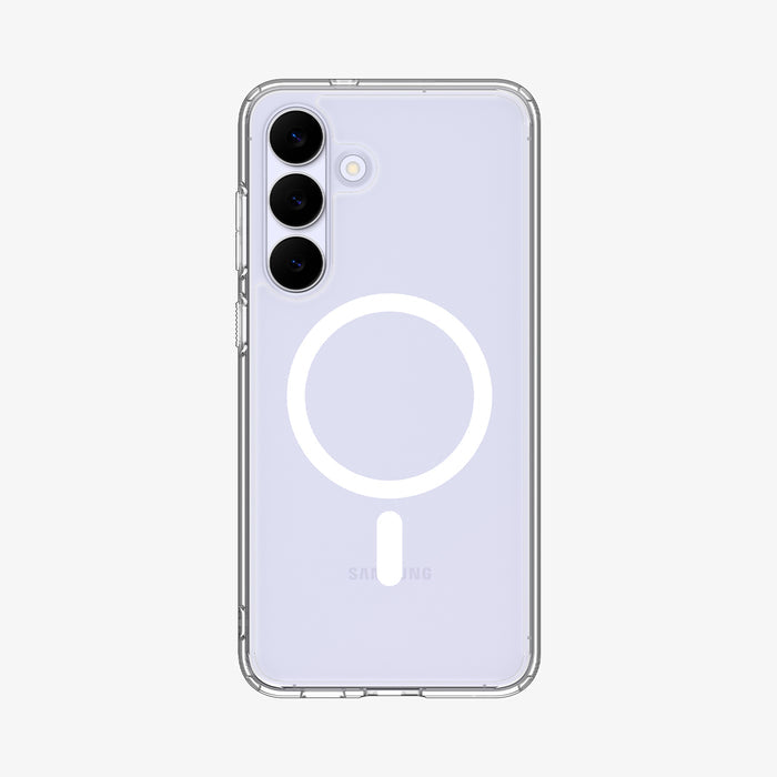 ACS10027 - Galaxy S25 FE Case Ultra Hybrid Metal Ring (MagFit) in crystal clear showing the back