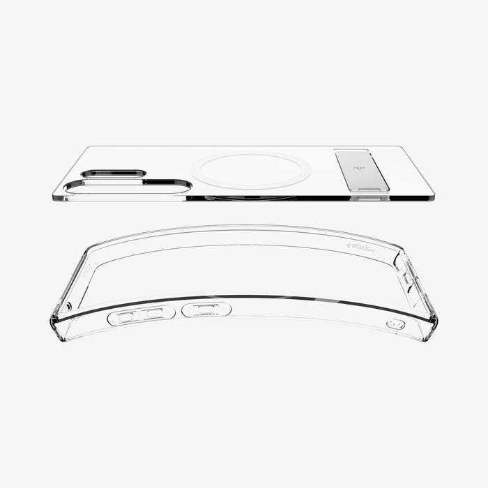 ACS08963 - Galaxy S25 Ultra Case Ultra Hybrid S in Clear White showing the back layer detached hovering above the frame