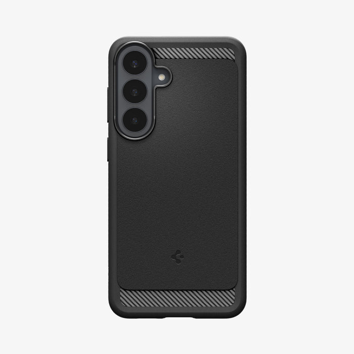 ACS11640 - Galaxy S26 FE Rugged Armor + Glass showing rear view of Galaxy S26 FE Rugged Armor case with matte finish and carbon fiber detailing