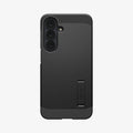 ACS11634 - Galaxy S26 FE Tough Armor (Mag Fit) showing Galaxy S26 FE in a black Tough Armor MagFit case with dual layer design and camera protection