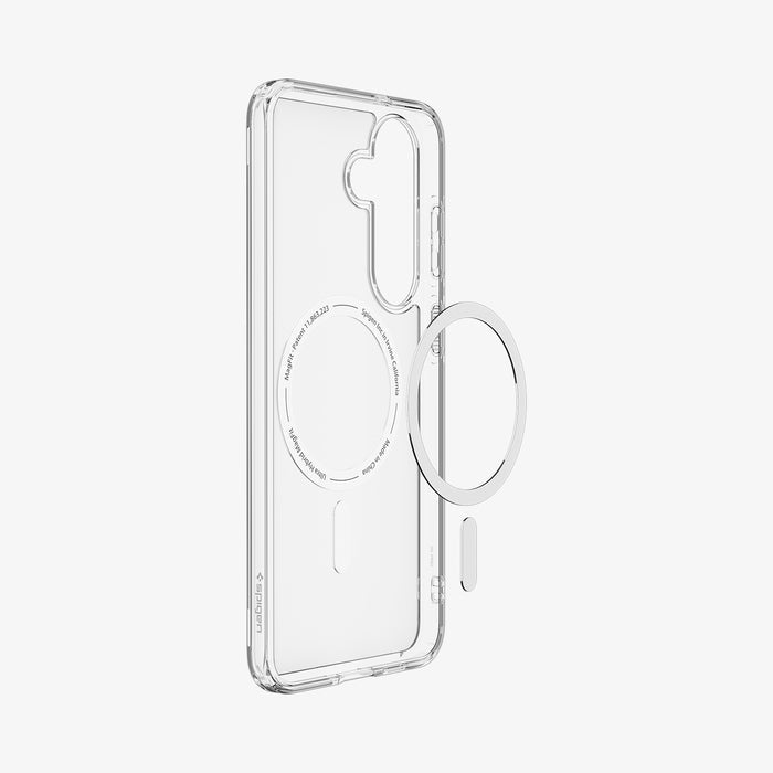 ACS11636 - Galaxy S26 FE Ultra Hybrid (Mag Fit) showing clear Ultra Hybrid Mag Fit case with built in magnetic ring and alignment magnet