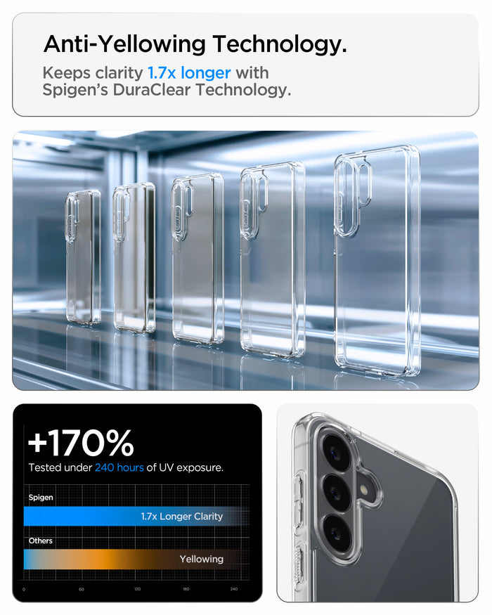 ACS11638 - Galaxy S26 FE Ultra Hybrid anti yellowing DuraClear Technology designed to maintain case clarity 1.7 times longer under UV exposure
