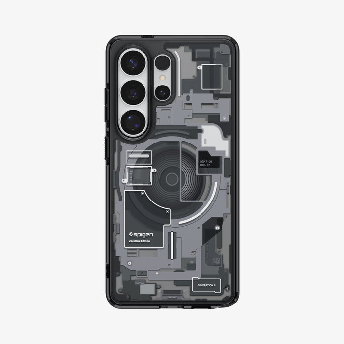 ACS10961 - Galaxy S26 Ultra Case Ultra Hybrid Zero One (Mag Fit) Black showing the back