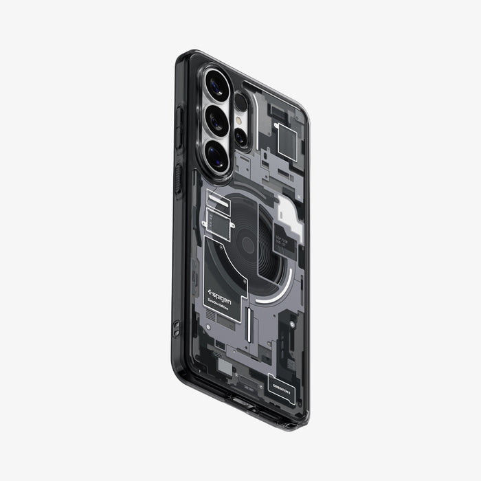 ACS10961 - Galaxy S26 Ultra Case Ultra Hybrid Zero One (Mag Fit) Black showing the back and partial side