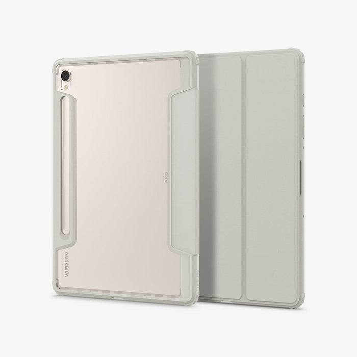 ACS06838 - Galaxy Tab S9 Case Ultra Hybrid Pro in gray showing the back and front
