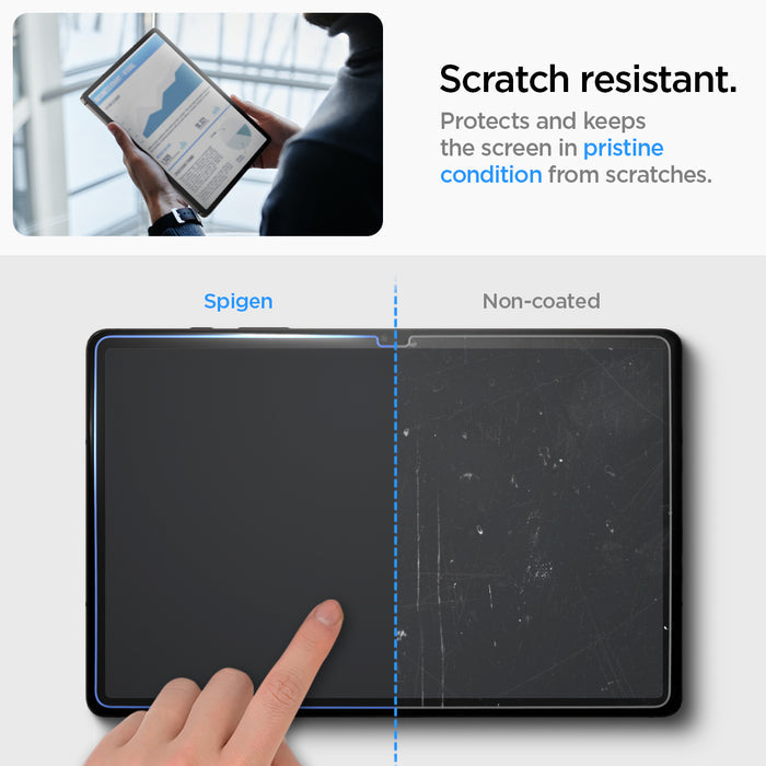AGL07000 - Galaxy Tab S10 FE Screen Protector EZ Fit GLAS.tR scratch resistant protects the screen from daily scratches.