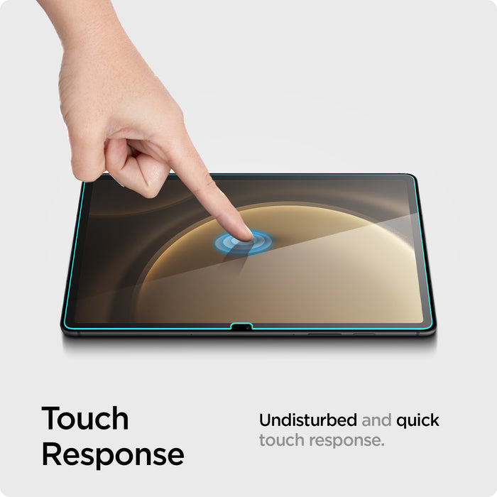AGL07002 - Galaxy Tab S10 FE Series Screen Protector EZ FIT GLAS.tR showing the touch response undisturbed