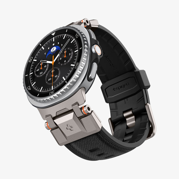 AMP10118 - SWi-9 Series DuraPro Armor band in black showing the front, bottom and inside of band