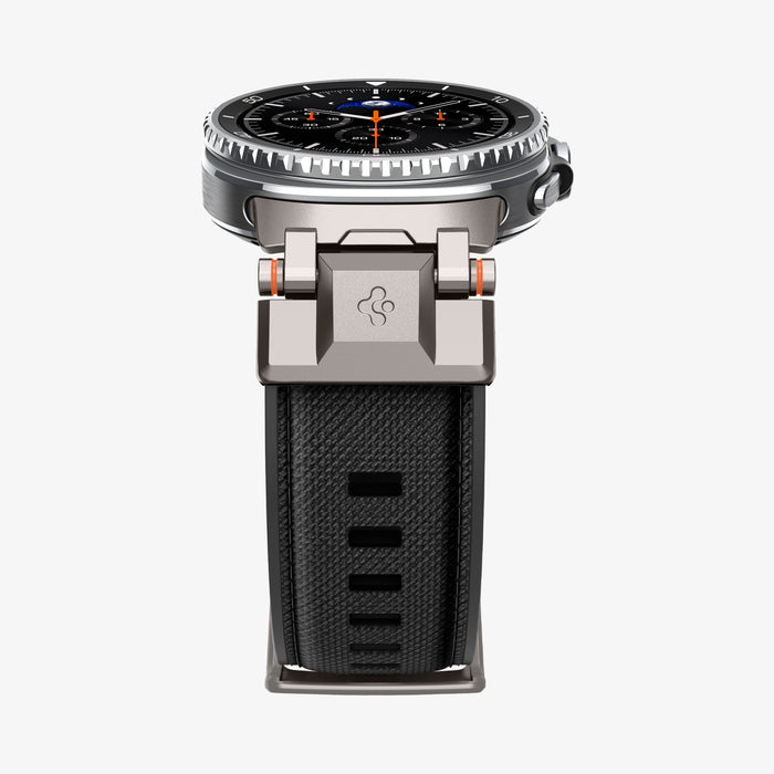 AMP10118 - Galaxy Watch 9 Series DuraPro Armor band in black showing the bottom and partial front