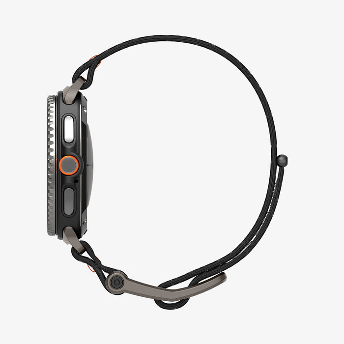 AMP10116 - SWi-9 Series DuraPro Flex band in black showing the side