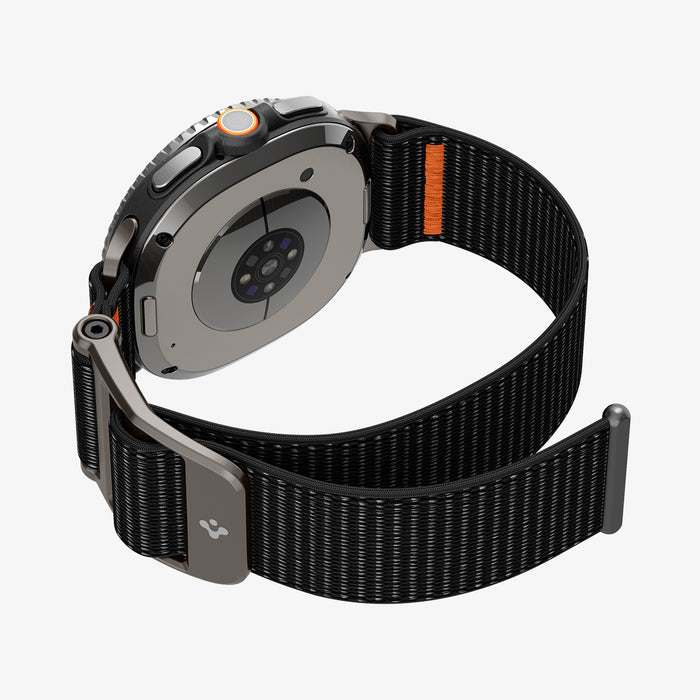 AMP10116 - Galaxy Watch 9 Series DuraPro Flex band in black showing the back and inside of band