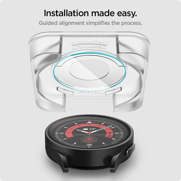 AGL05346 - Galaxy Watch 5 Pro (45mm) Screen Protector EZ FIT GLAS.tR Installation made easy. guided alignment simplifies the process.
