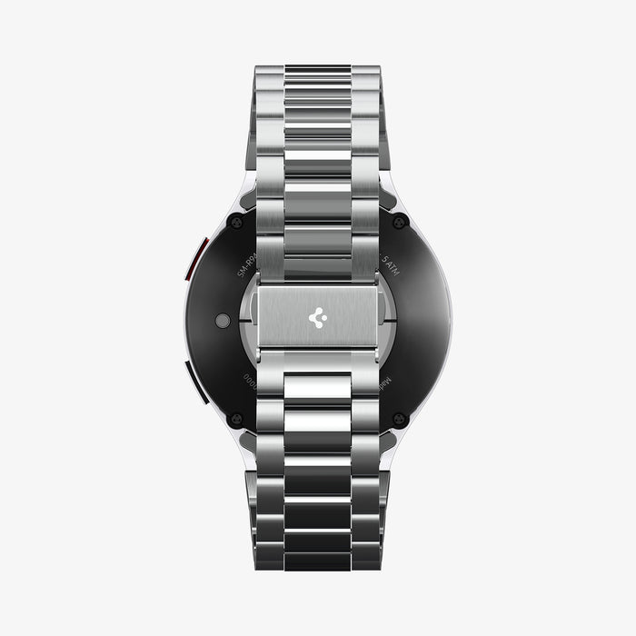 AMP06498 - Watch 6 (44mm) Modern Fit 316L Band in Silver showing the partial back and bottom