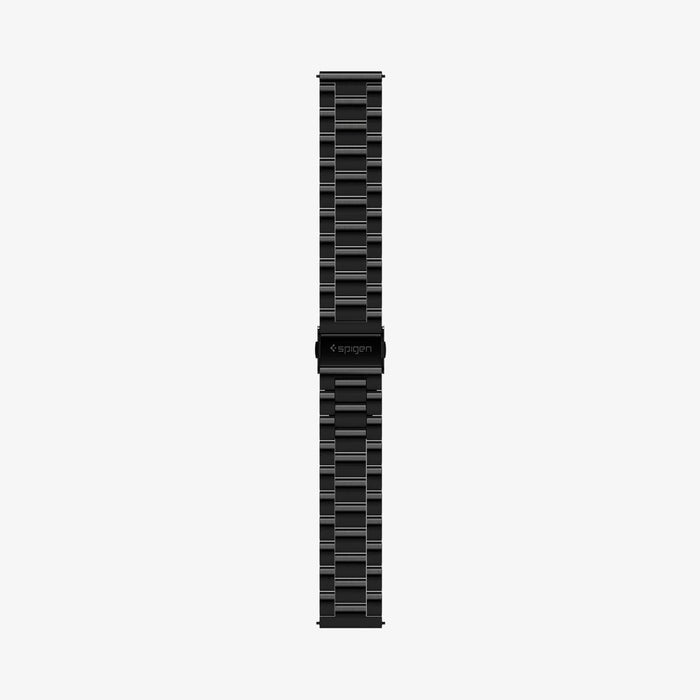 600WB24983 - Galaxy Watch Band (22mm) Modern Fit in black showing the watch band laid out flat