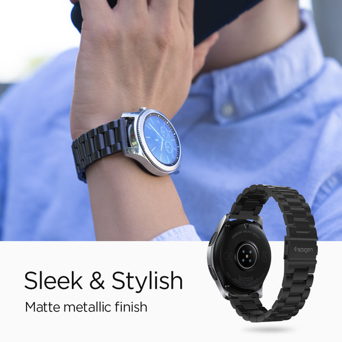 600WB24983 - Galaxy Watch Band (22mm) Modern Fit in black sleek and stylish. Matte metallic finish.