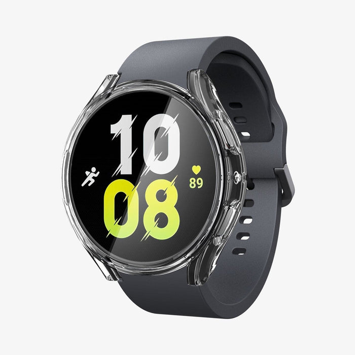 ACS03475 - Galaxy Watch 5/4 (44mm) Case Ultra Hybrid in crystal clear showing the front and inside of band