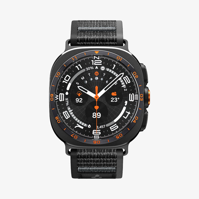 AMP11614 - Galaxy Watch Ultra Series - Athlex Air showing the Galaxy Watch Ultra with the Athlex Air band in Black, front view on white background.