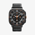 AMP11614 - Galaxy Watch Ultra Series - Athlex Air showing the Galaxy Watch Ultra with the Athlex Air band in Black, front view on white background.