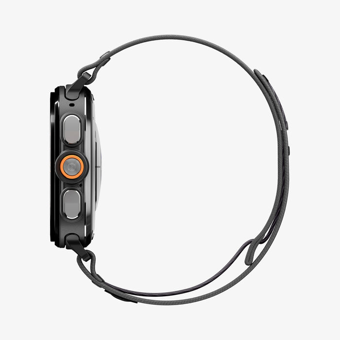 AMP11614 - Galaxy Watch Ultra Series - Athlex Air showing the Galaxy Watch Ultra with the Athlex Air band on a thin cord-style strap, side profile view.