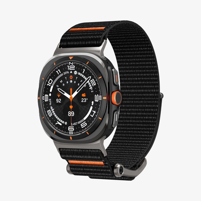AMP08773 - Galaxy Watch Ultra DuraPro Flex in Black showing the front, sides, and inner bottom