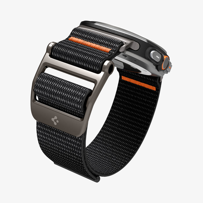 AMP08773 - Galaxy Watch Ultra DuraPro Flex in Black showing the partial side, partial back, inner sides and partial bottom