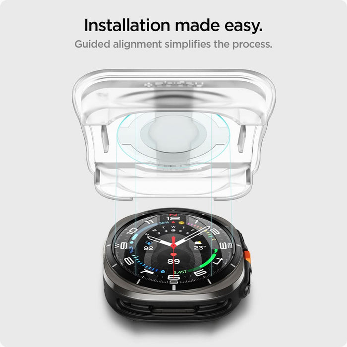 AGL08349 - Watch Ultra (47mm) GLAS.tR EZ Fit in Clear Installation made easy. guided alignment simplifies the process.